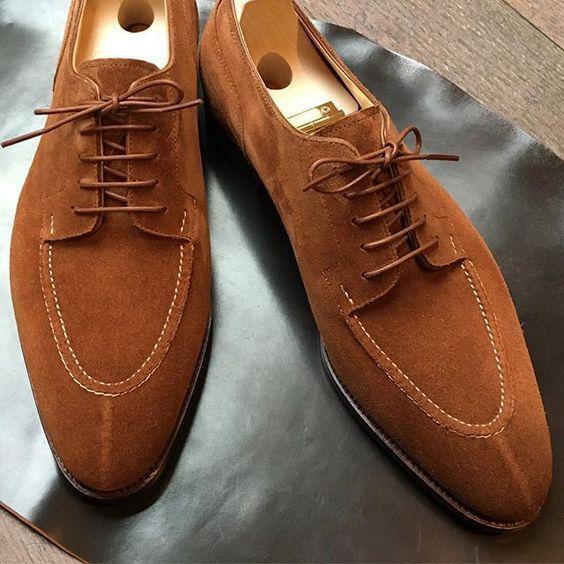 Suede Lace-Up Formal Dress Shoes-Zittor