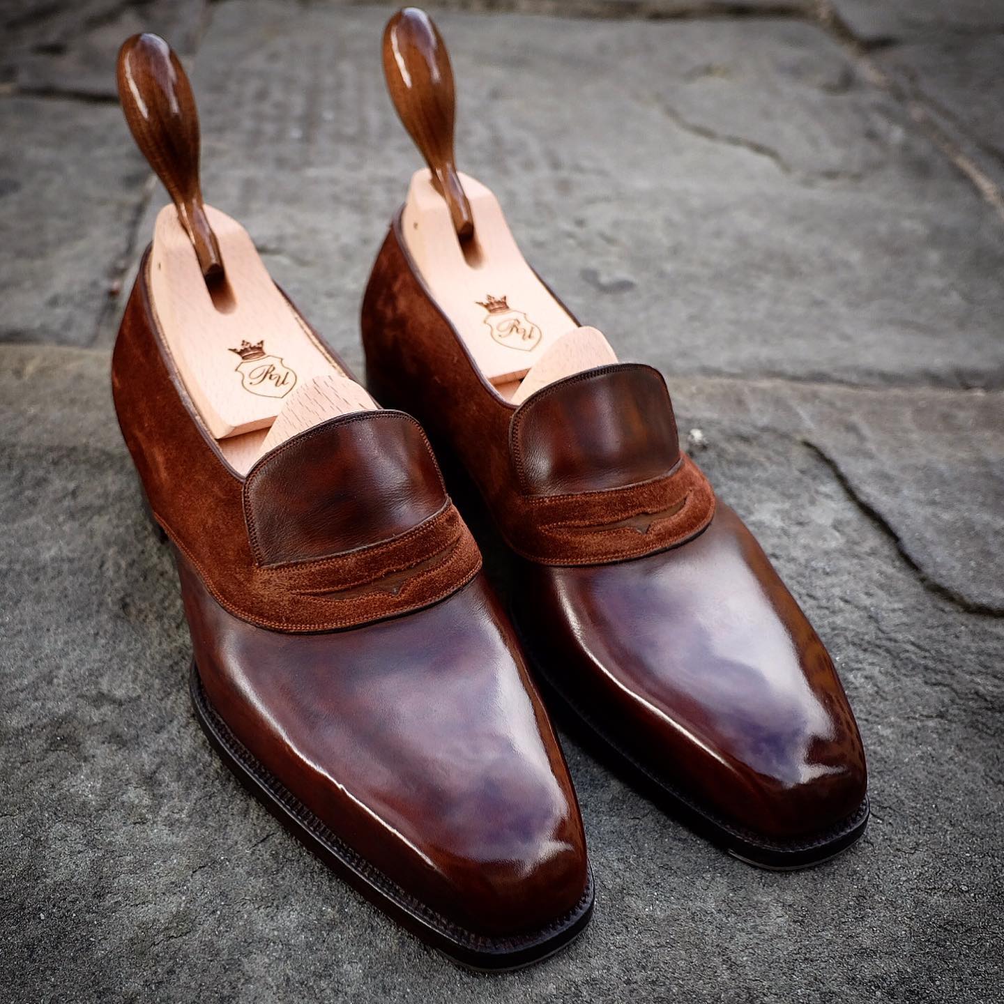 Splicing Wine Red Slip On Loafer-Zittor