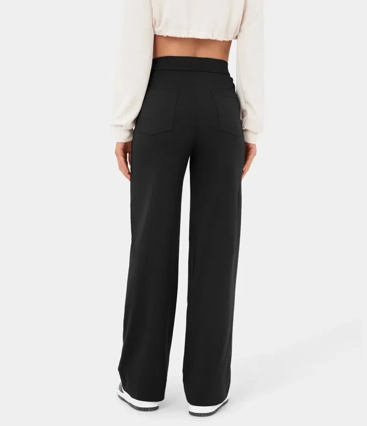 HIGH-WAISTED ELASTIC CASUAL PANTS