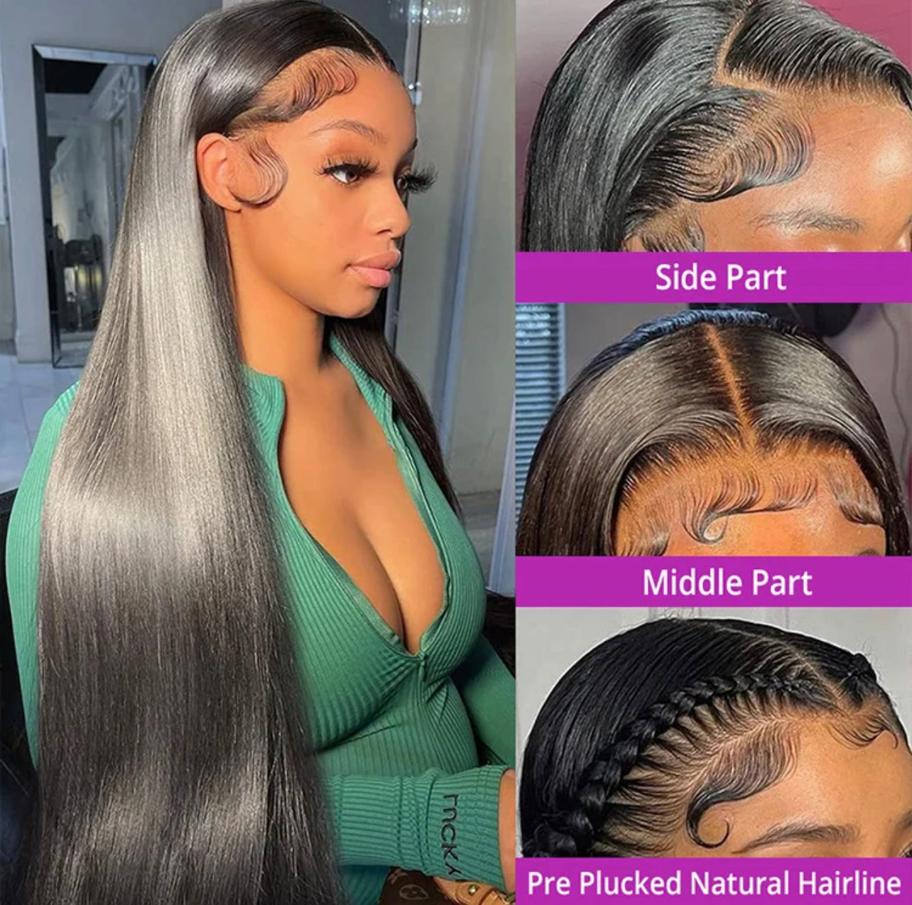 Frontal Silk Straight Glueless HD Lace Wig