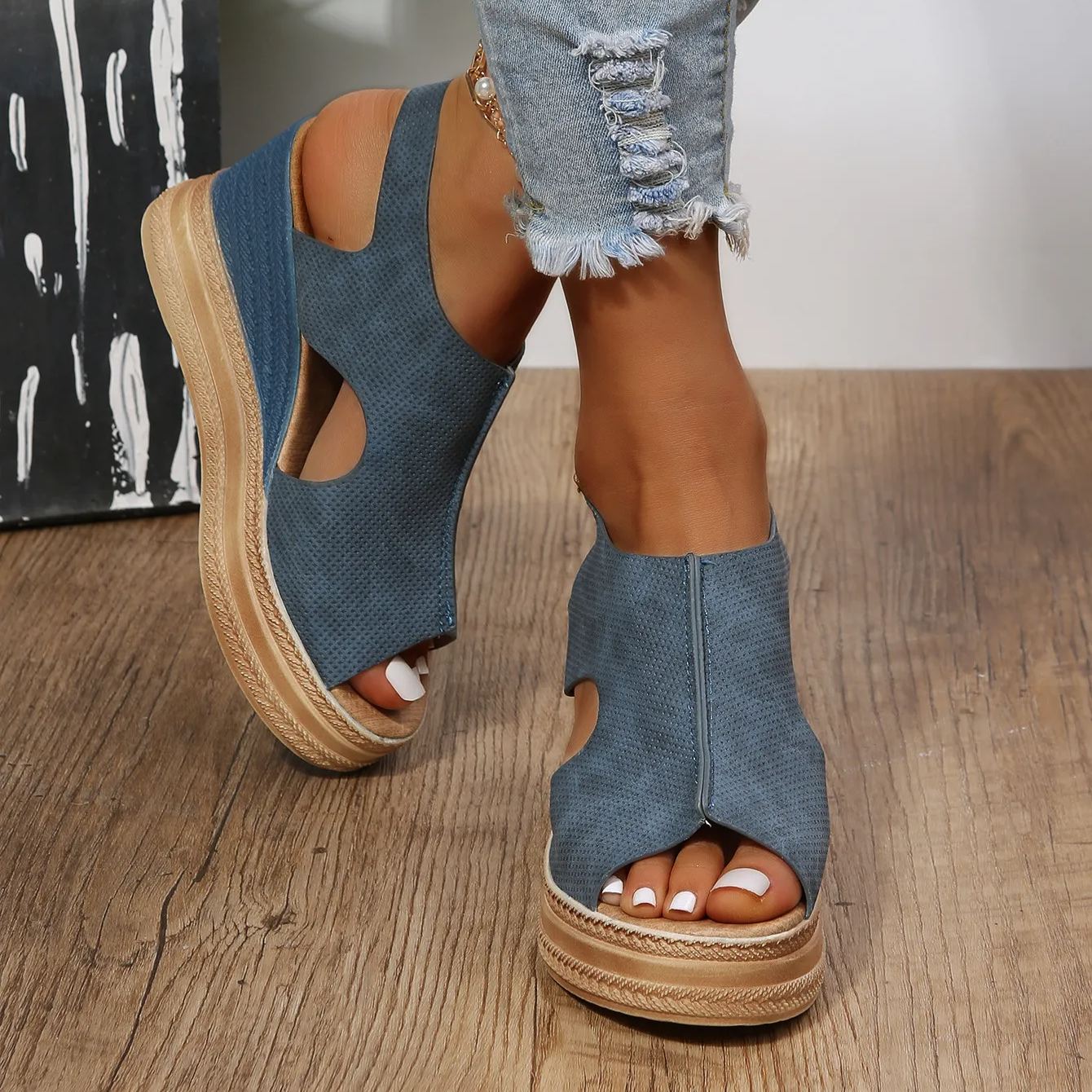 [Copy]🔥LAST DAY PROMOTION 50% OFF -2023 New Women's Summer Flat Wedge Fish Mouth Casual Sandals