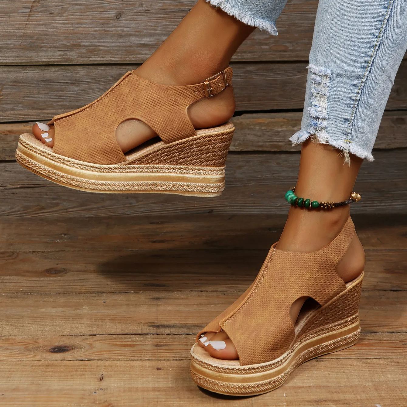 [Copy]🔥LAST DAY PROMOTION 50% OFF -2023 New Women's Summer Flat Wedge Fish Mouth Casual Sandals
