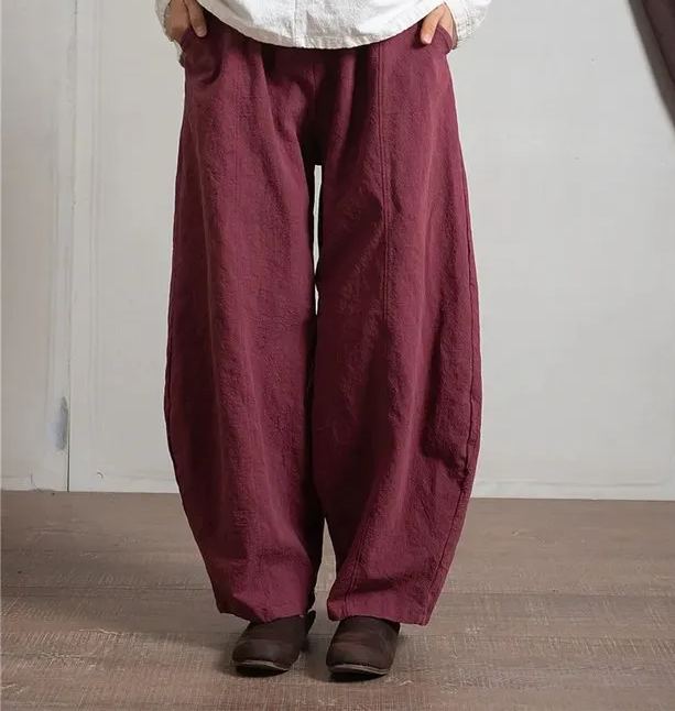 Women's Casual Cotton Linen Harem Wide Leg Pants-Buy 2 Get Free Shipping