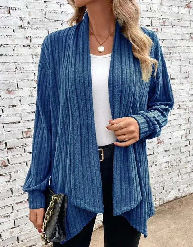 Fall Woman's Long sleeve solid color popular cardigan jacket