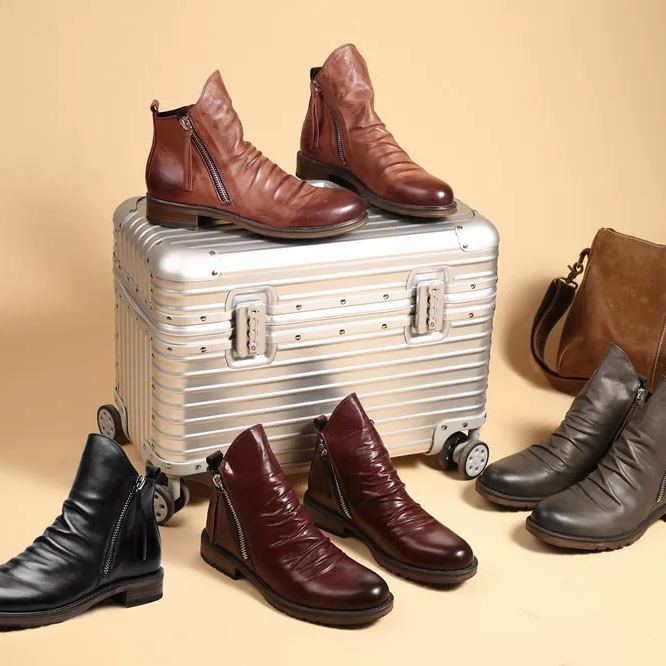 Men's shoes tassel boots men's leather boots 48 large size