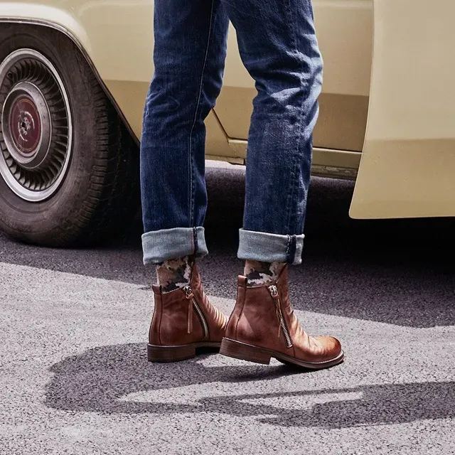 Men's shoes tassel boots men's leather boots 48 large size