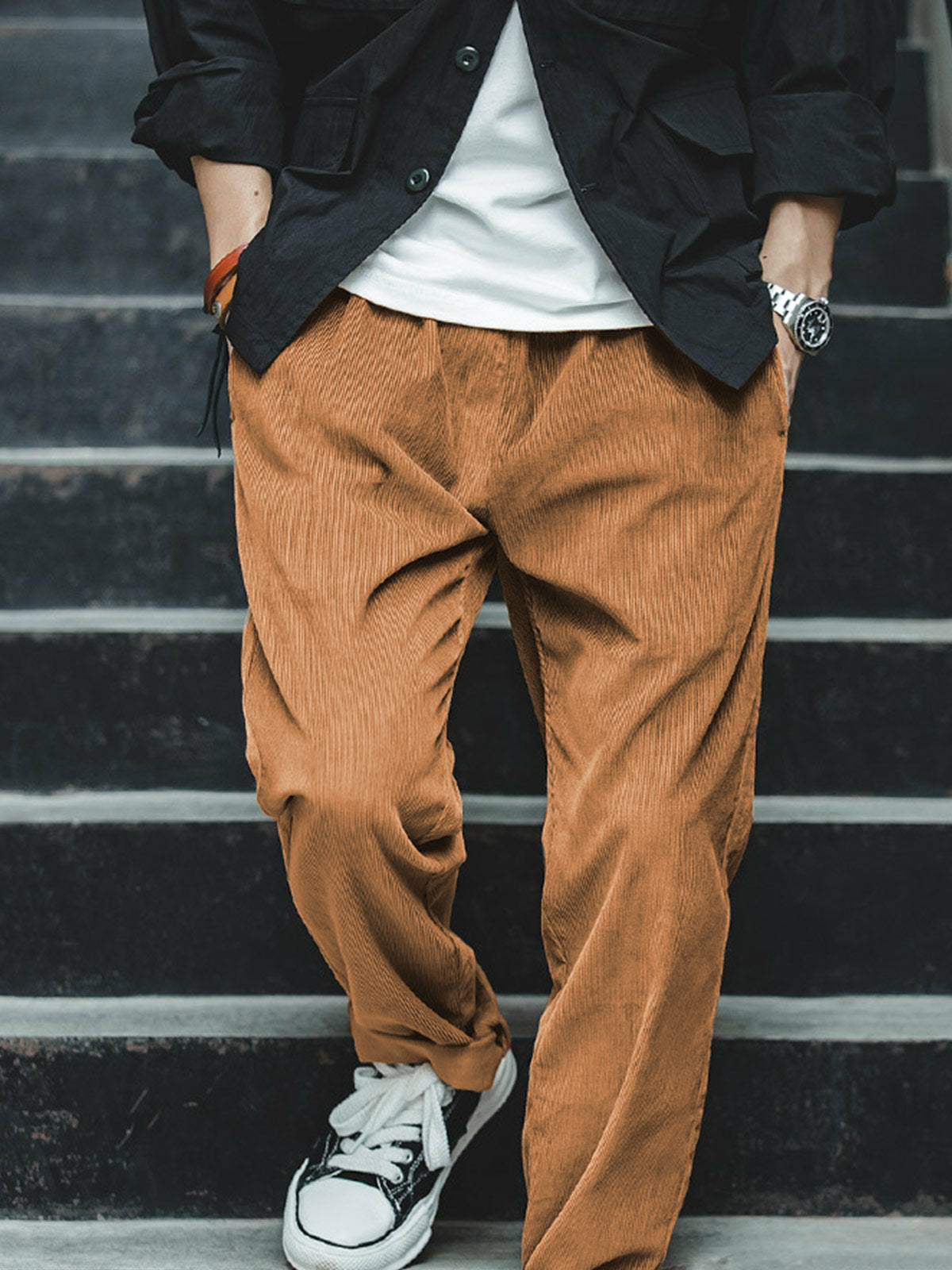 M's Corduroy Relaxed Fit Straight Pants-Zittor