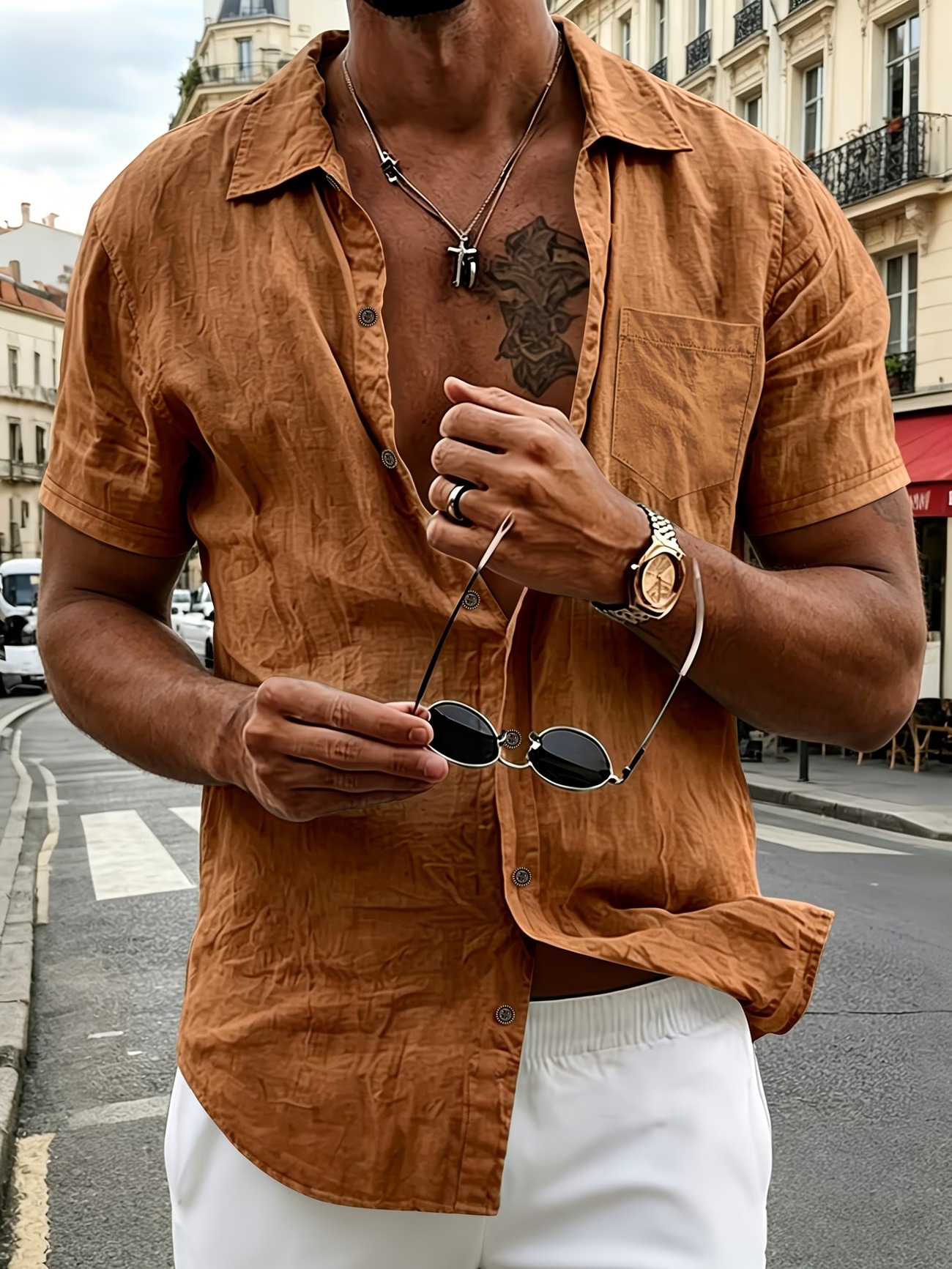 Summer Essential Lightweight Pure Linen Men Shirts