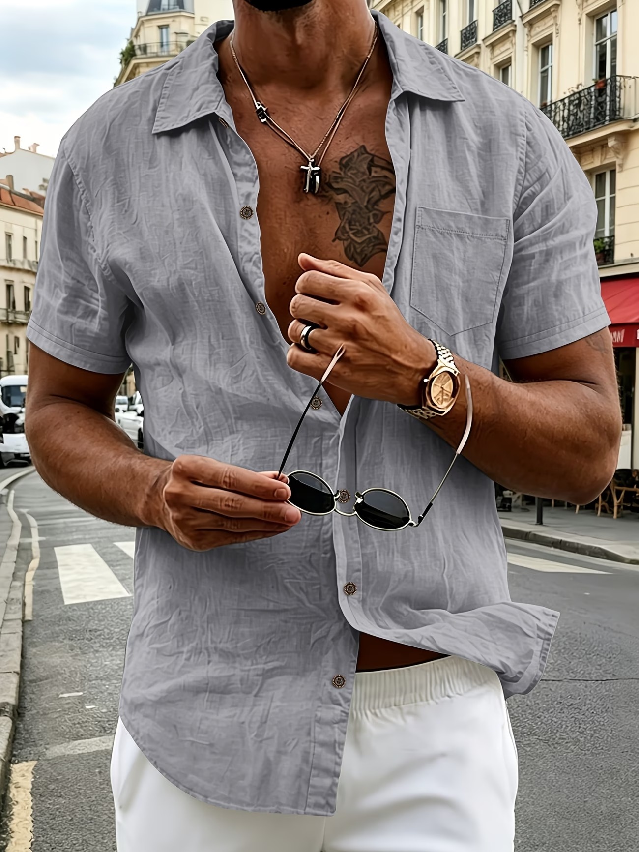 Summer Essential Lightweight Pure Linen Men Shirts