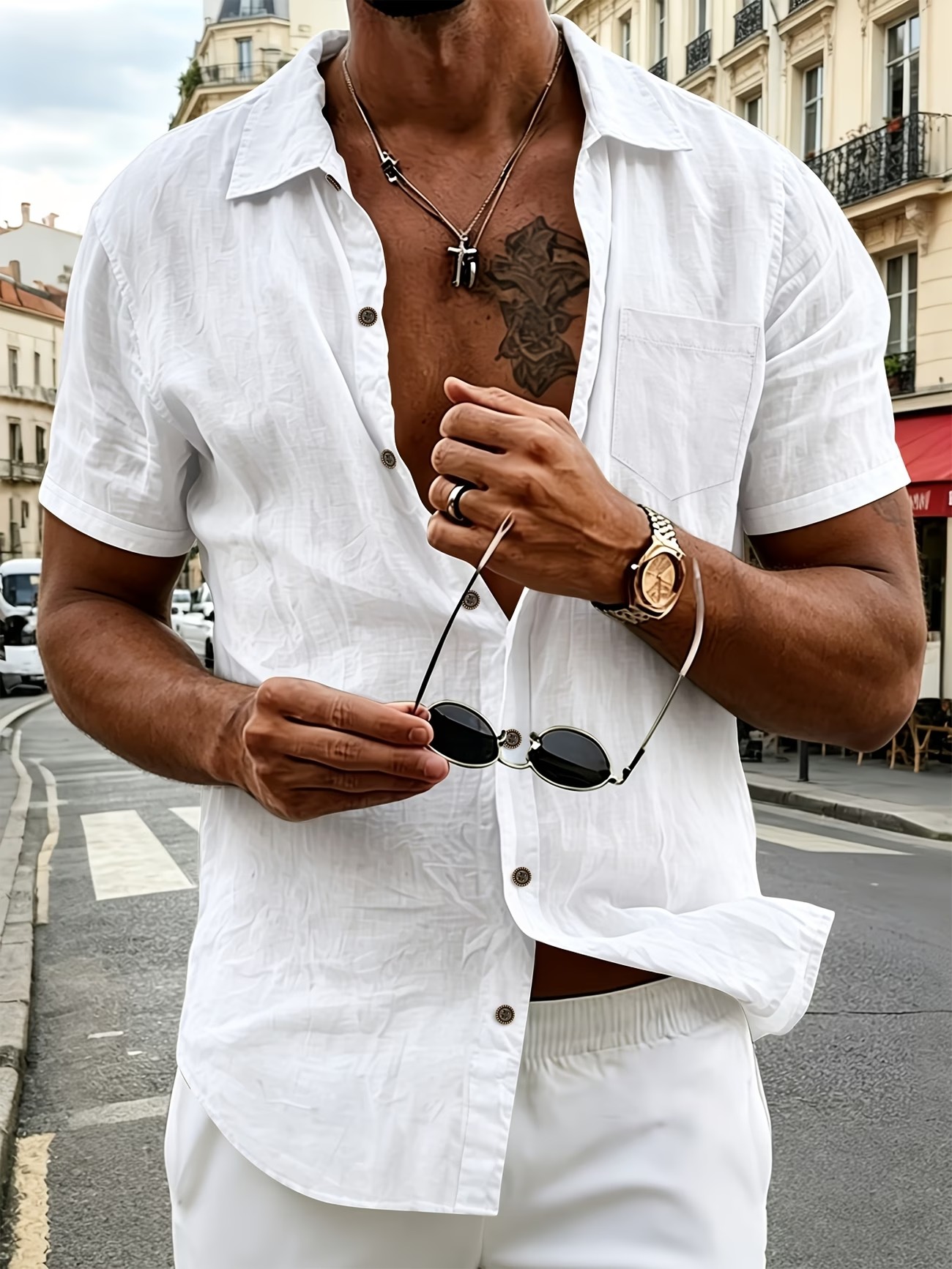 Summer Essential Lightweight Pure Linen Men Shirts