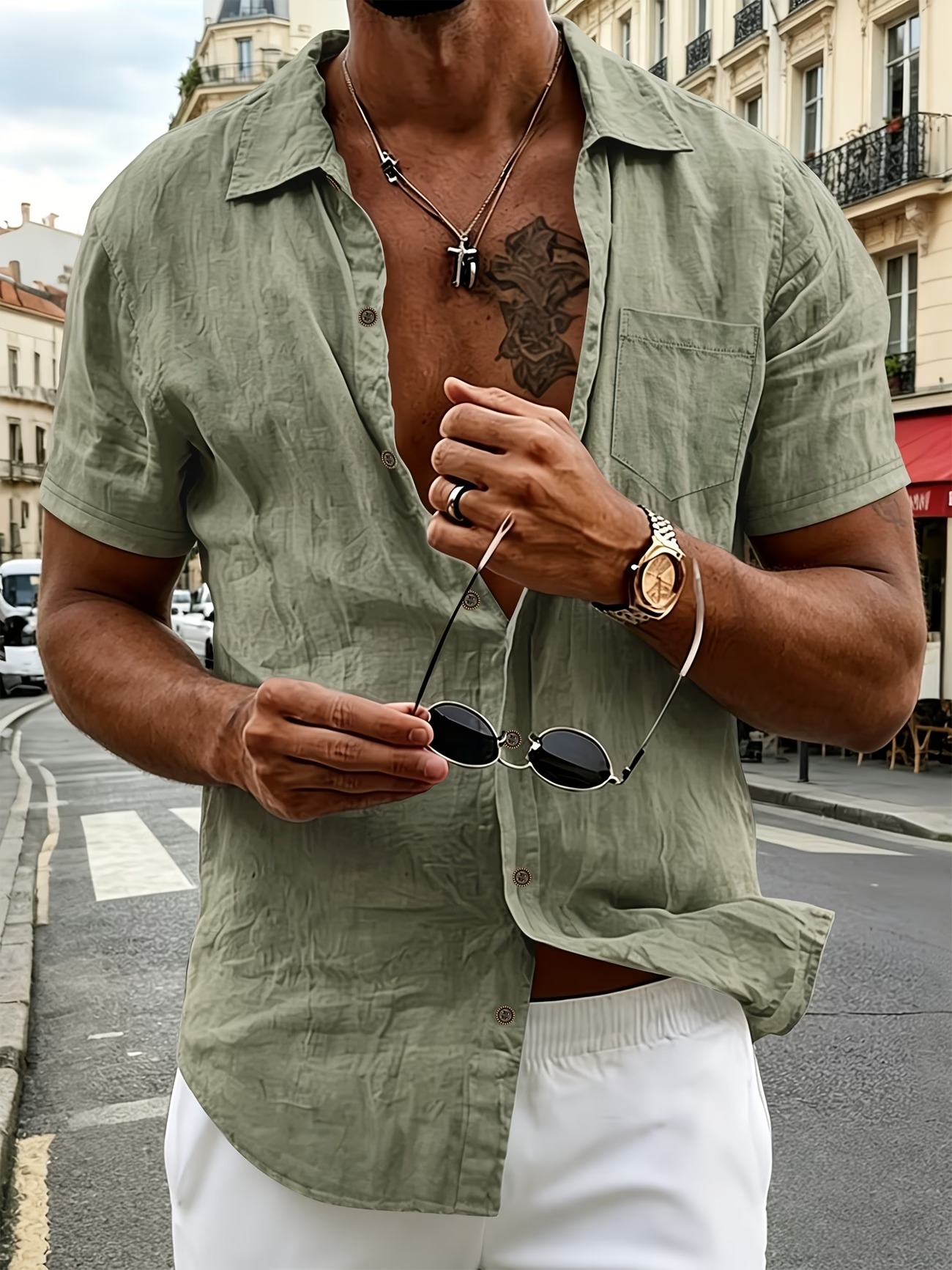 Summer Essential Lightweight Pure Linen Men Shirts