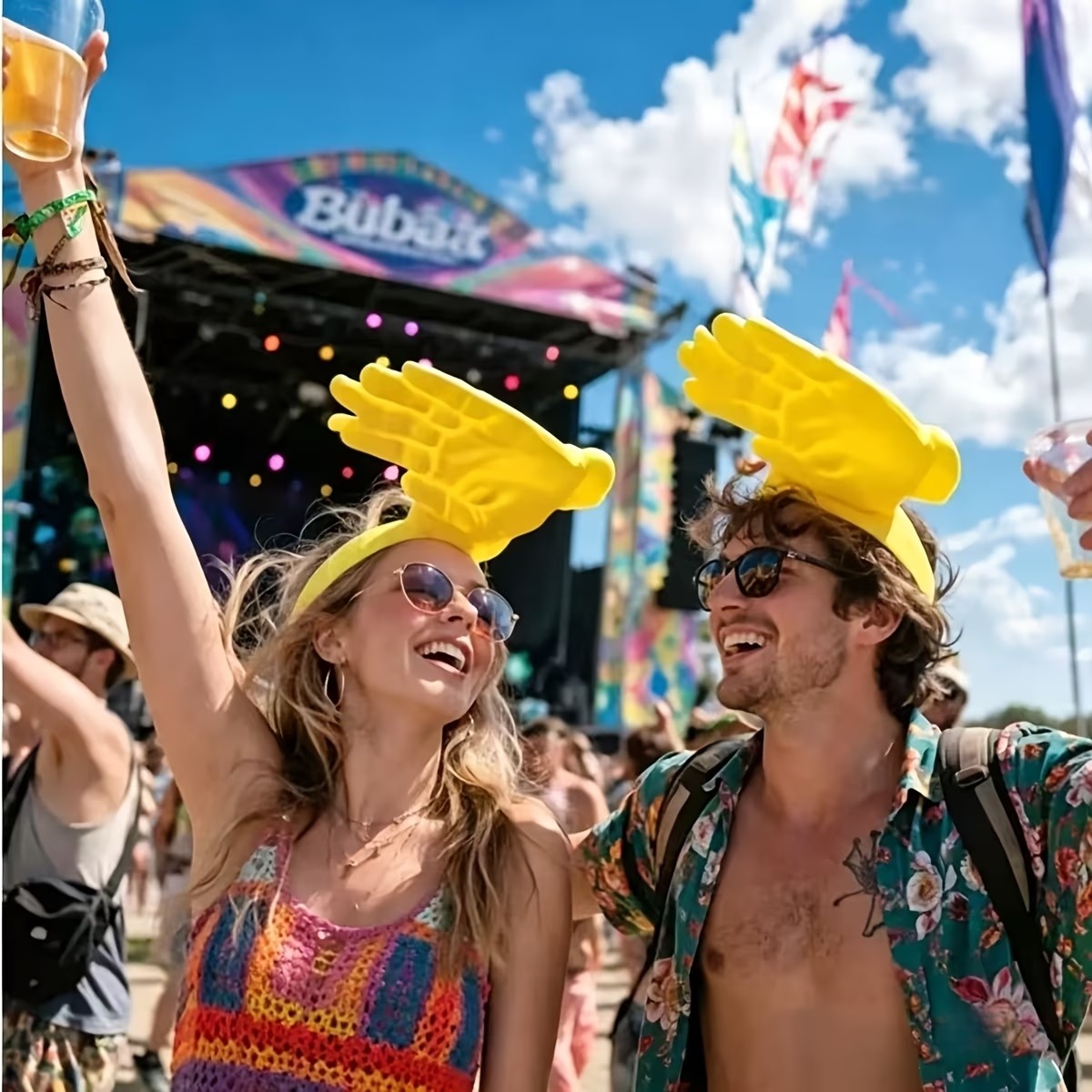 Palm-Design Sun Protection Visor