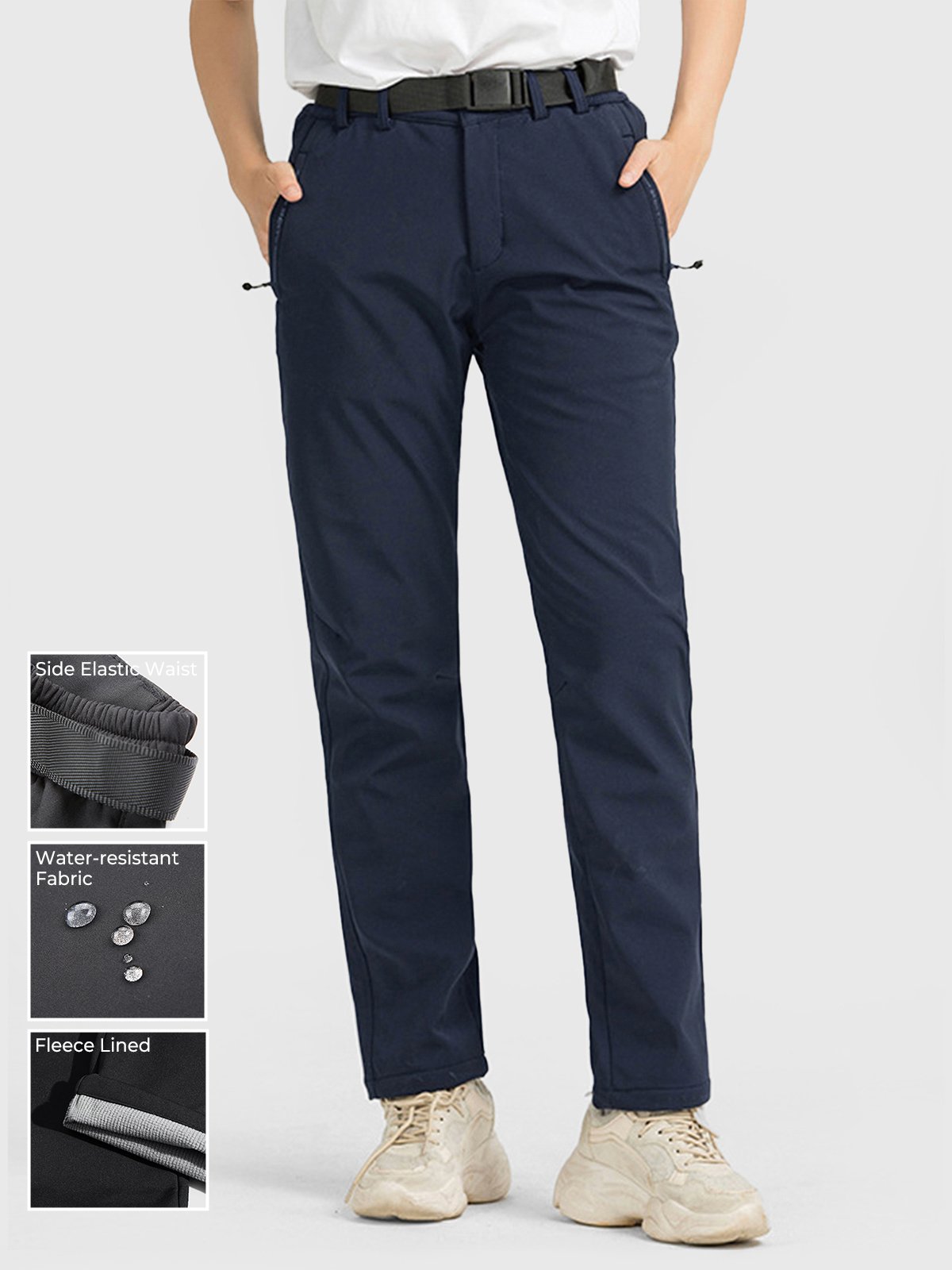 M's Waterproof Fleece Lined Softshell Pants-Zittor