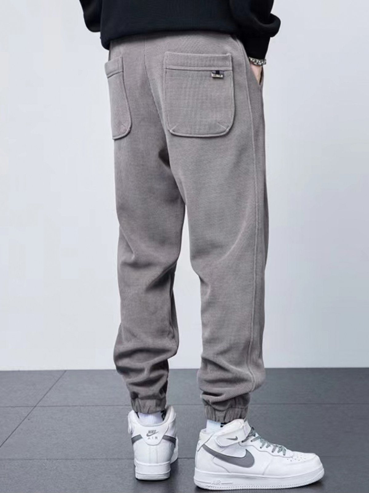 M's Ankle-Tied Fleece Sweatpants-Zittor