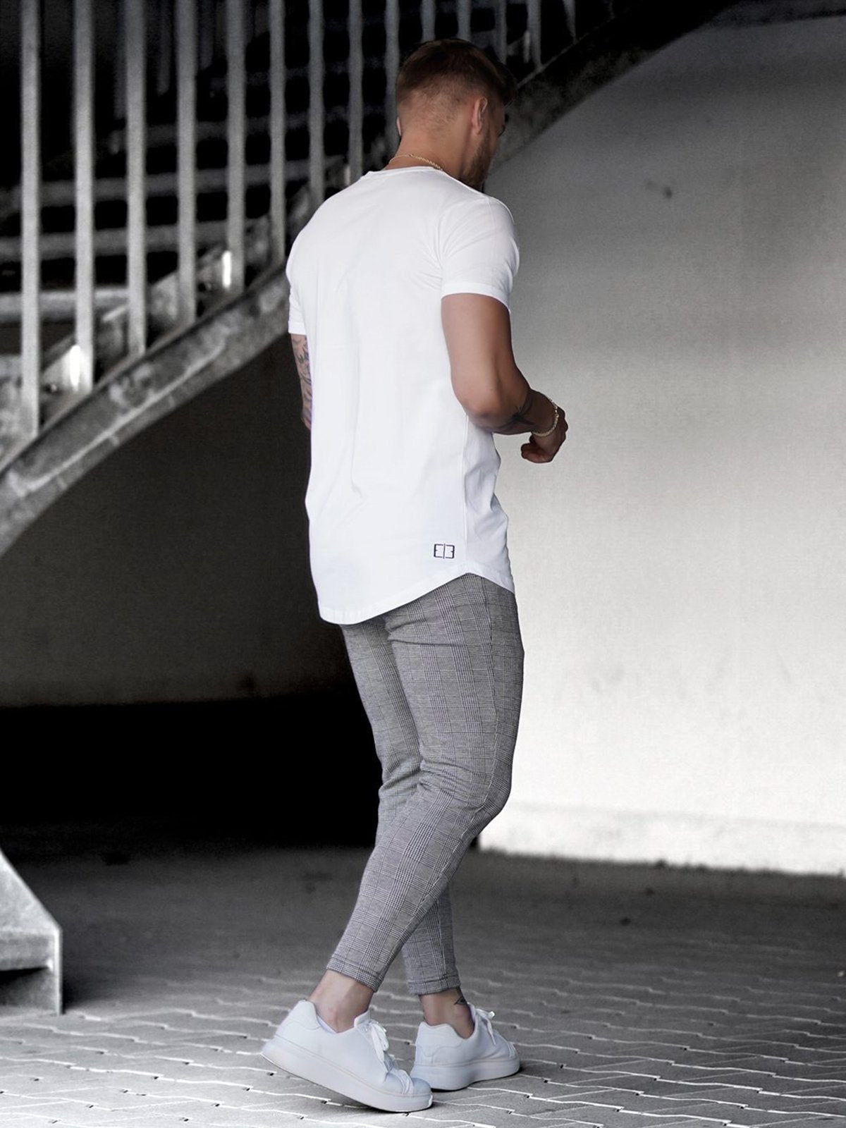 M's Check Print Pants-Zittor