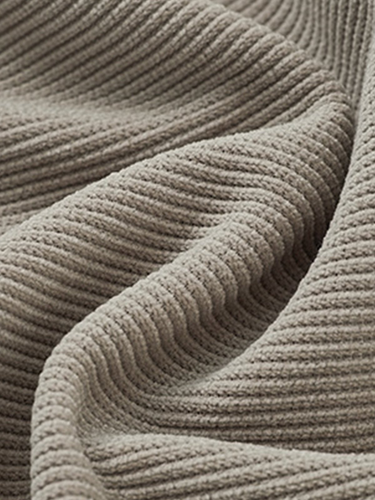 Fleece-Lined Corduroy Straight Drawstring Pants-Zittor