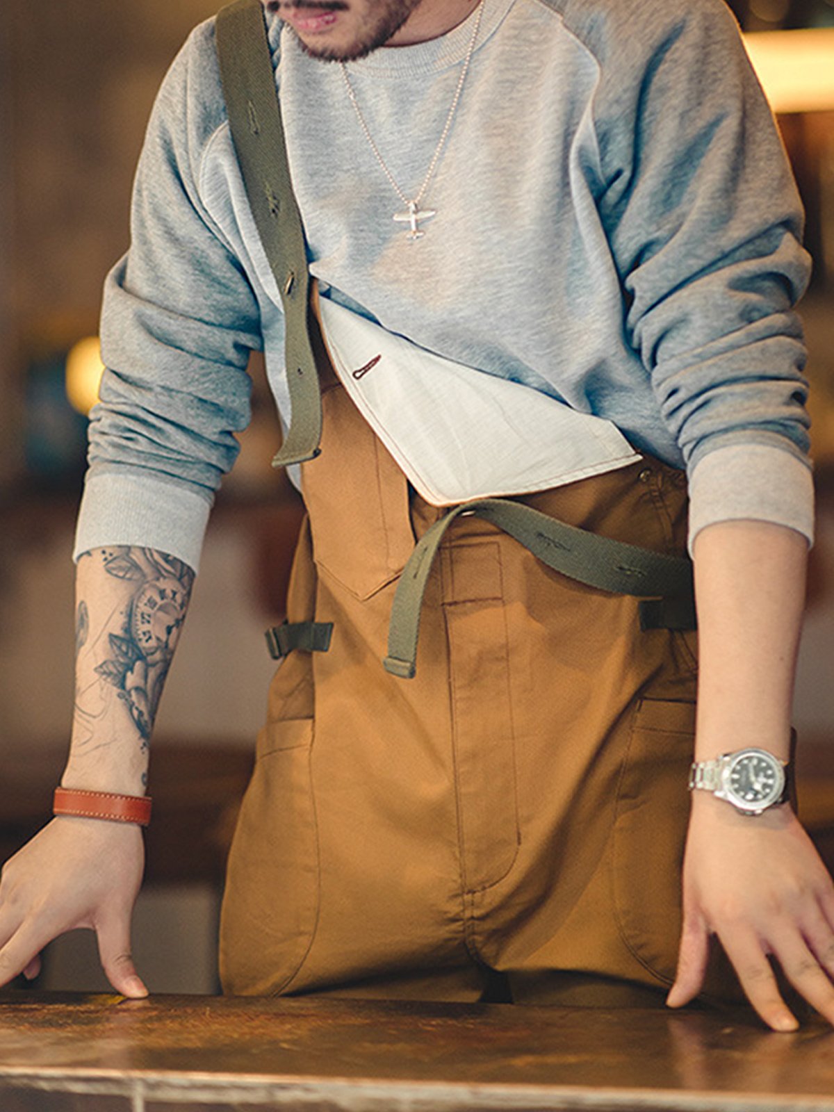 M's Adjustable Relaxed Fit Bib Overall-Zittor