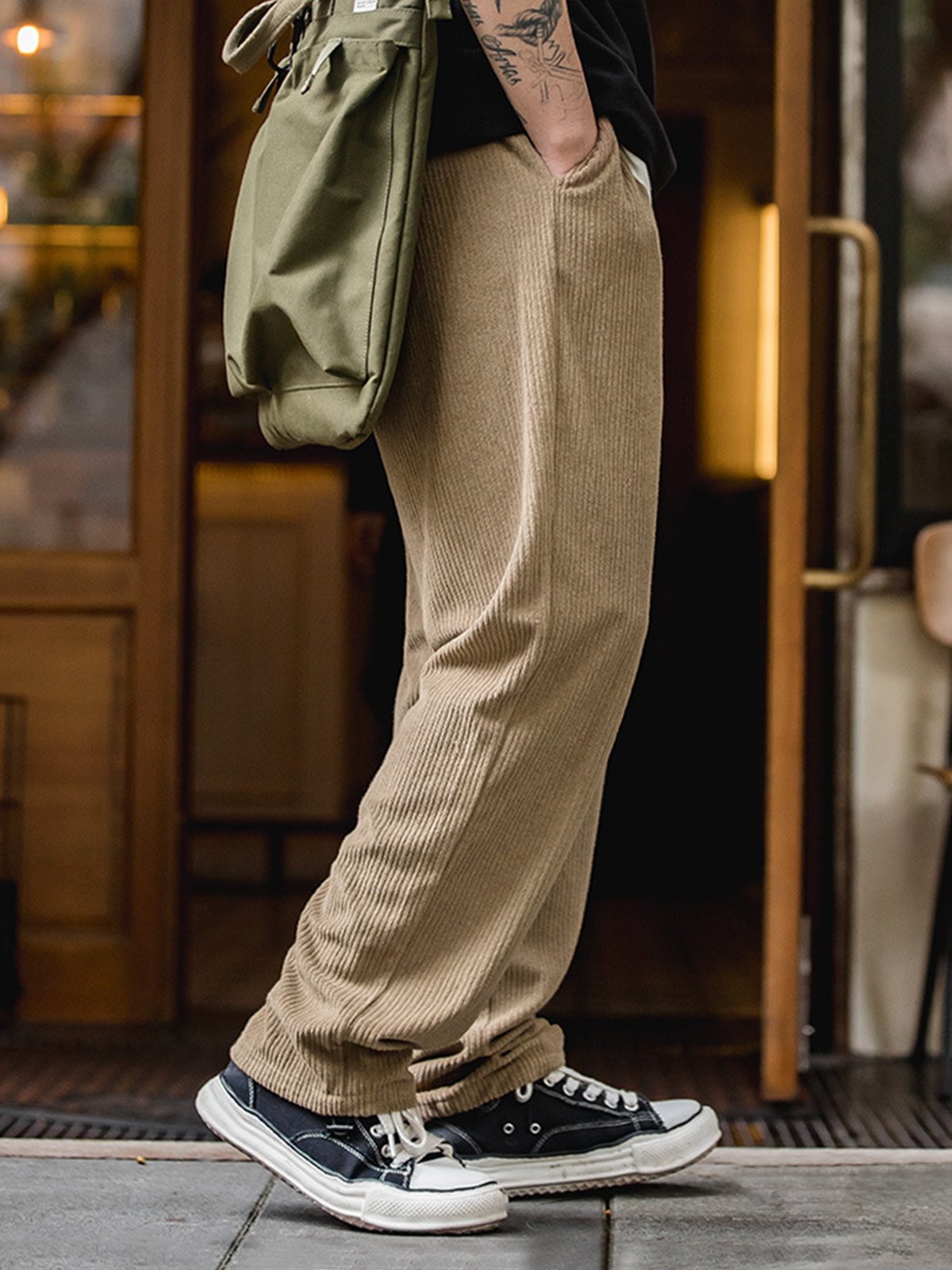 Elastic Waist Knit Sweatpants-Zittor