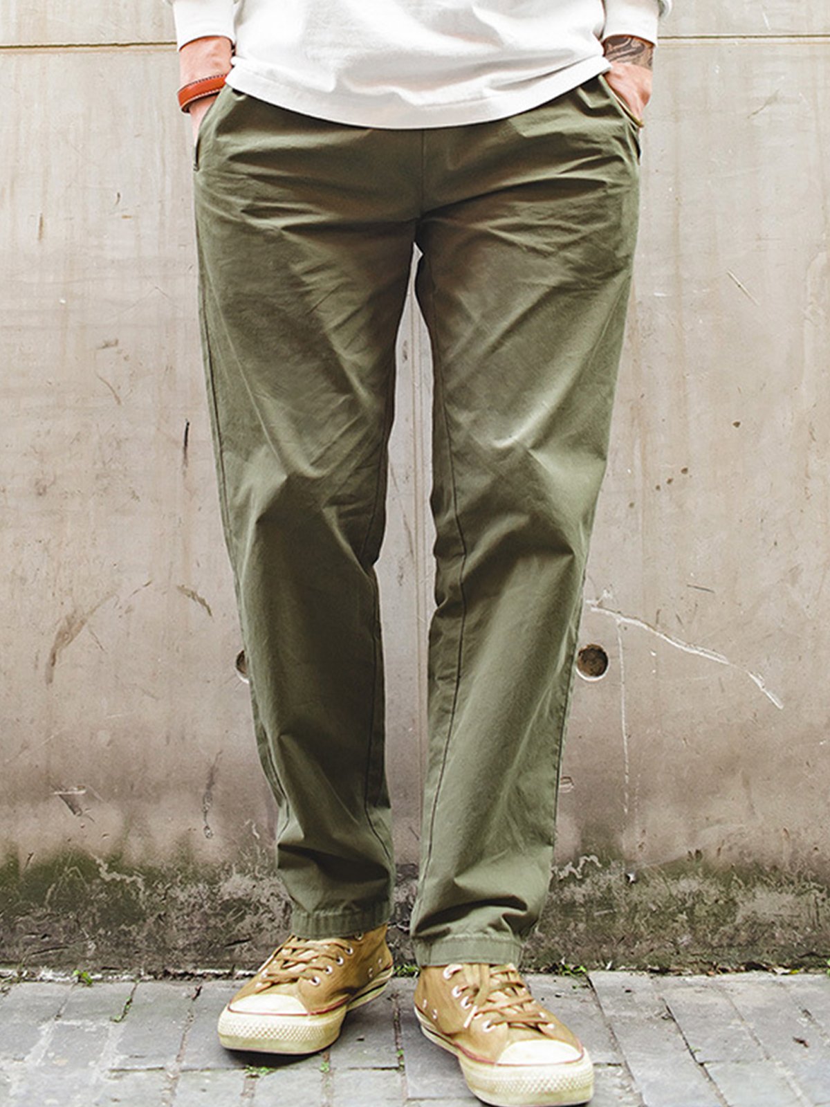 M's Relaxed Fit Solid Tapered Pants-Zittor