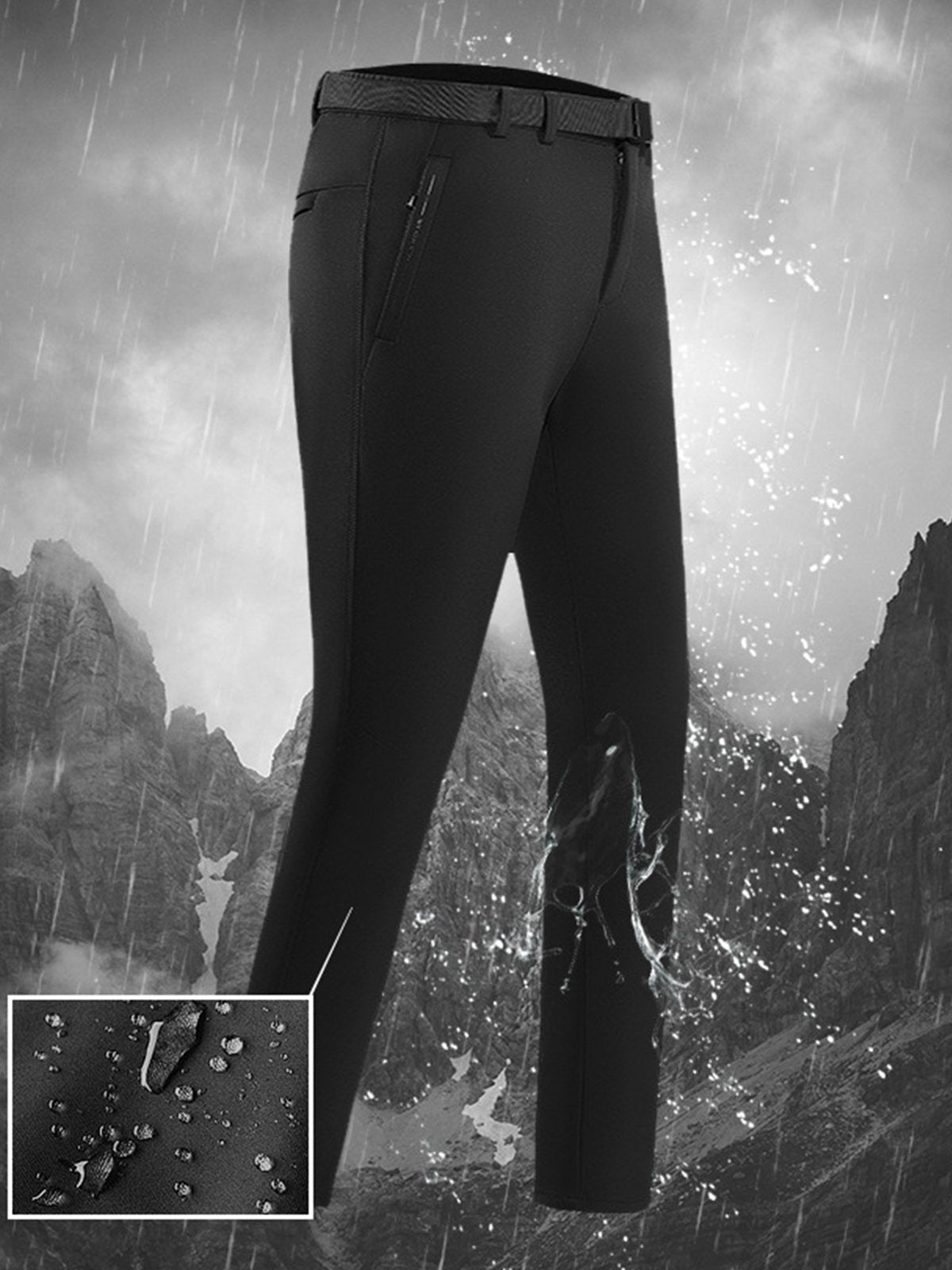 M's Waterproof Fleece Lined Softshell Pants-Zittor