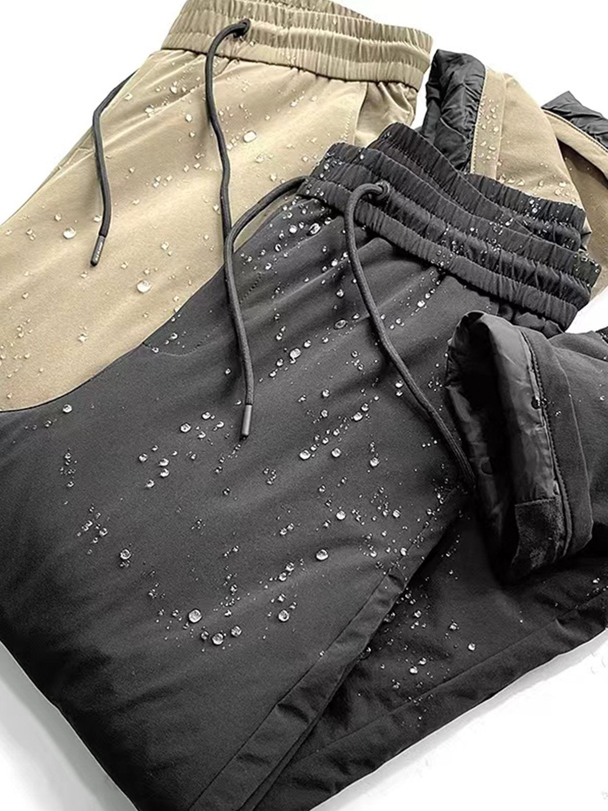 Water-Proof Elastic Waist Drawstring Down Pants-Zittor