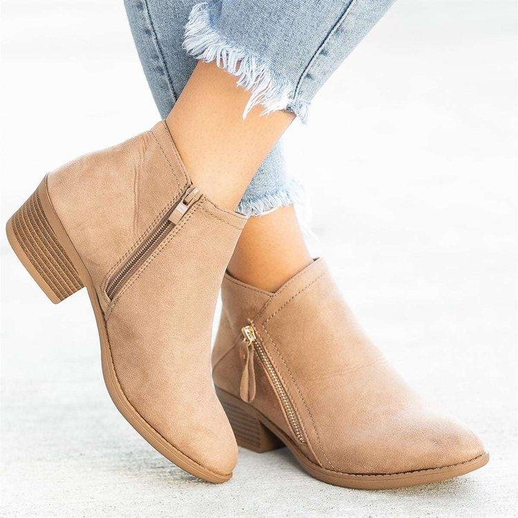 Winter new women's boots side zipper
