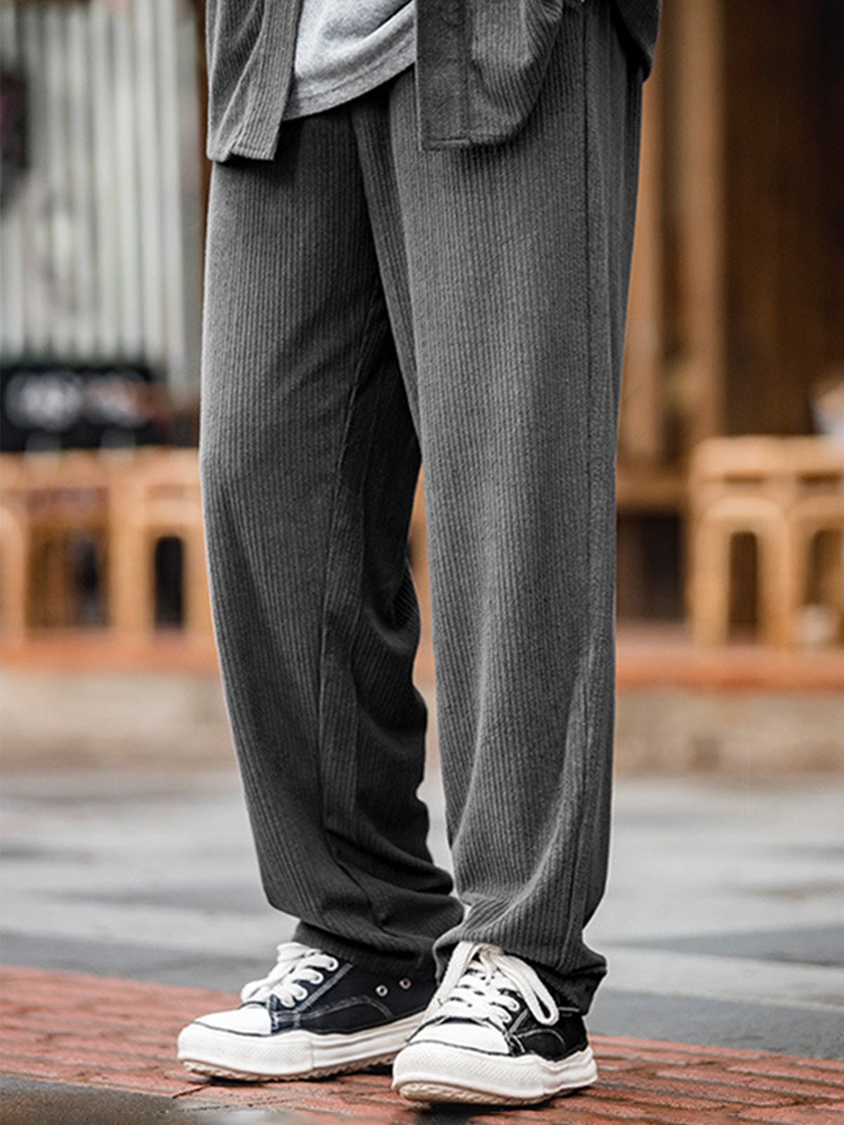 Elastic Waist Knit Sweatpants-Zittor