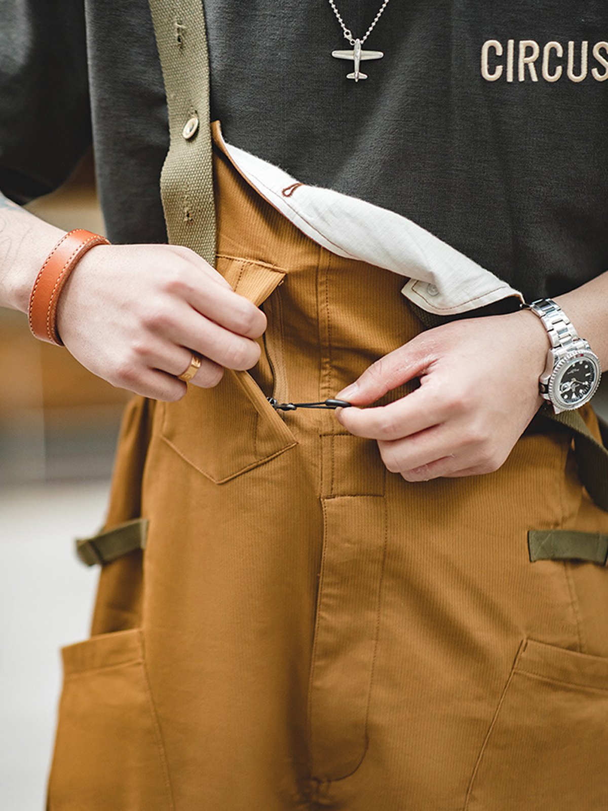 M's Adjustable Relaxed Fit Bib Overall-Zittor