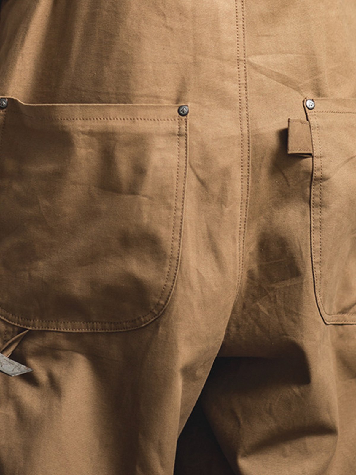 M's Khaki Canvas Overall-Zittor