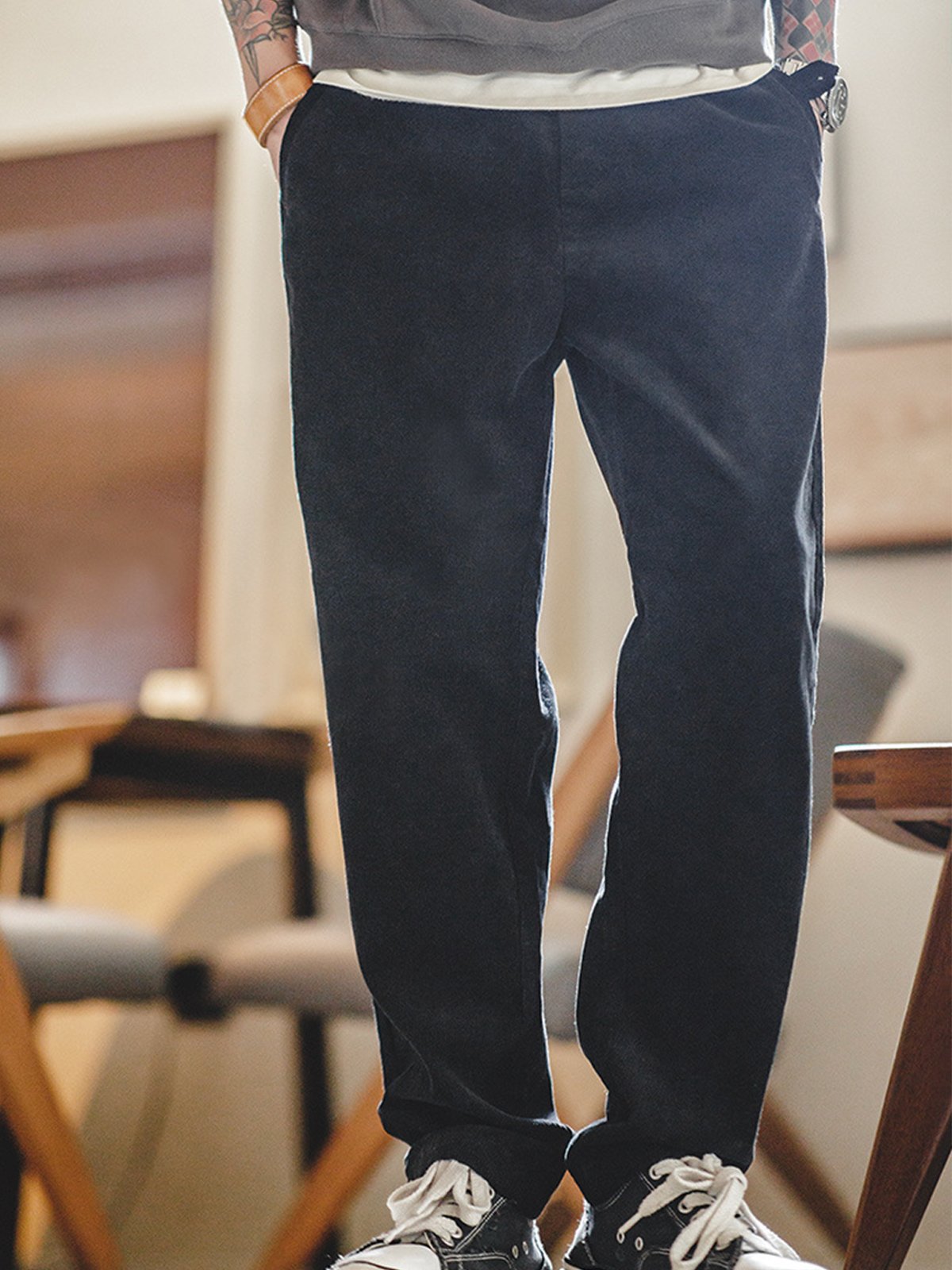 M's Corduroy Relaxed Fit Straight Pants-Zittor