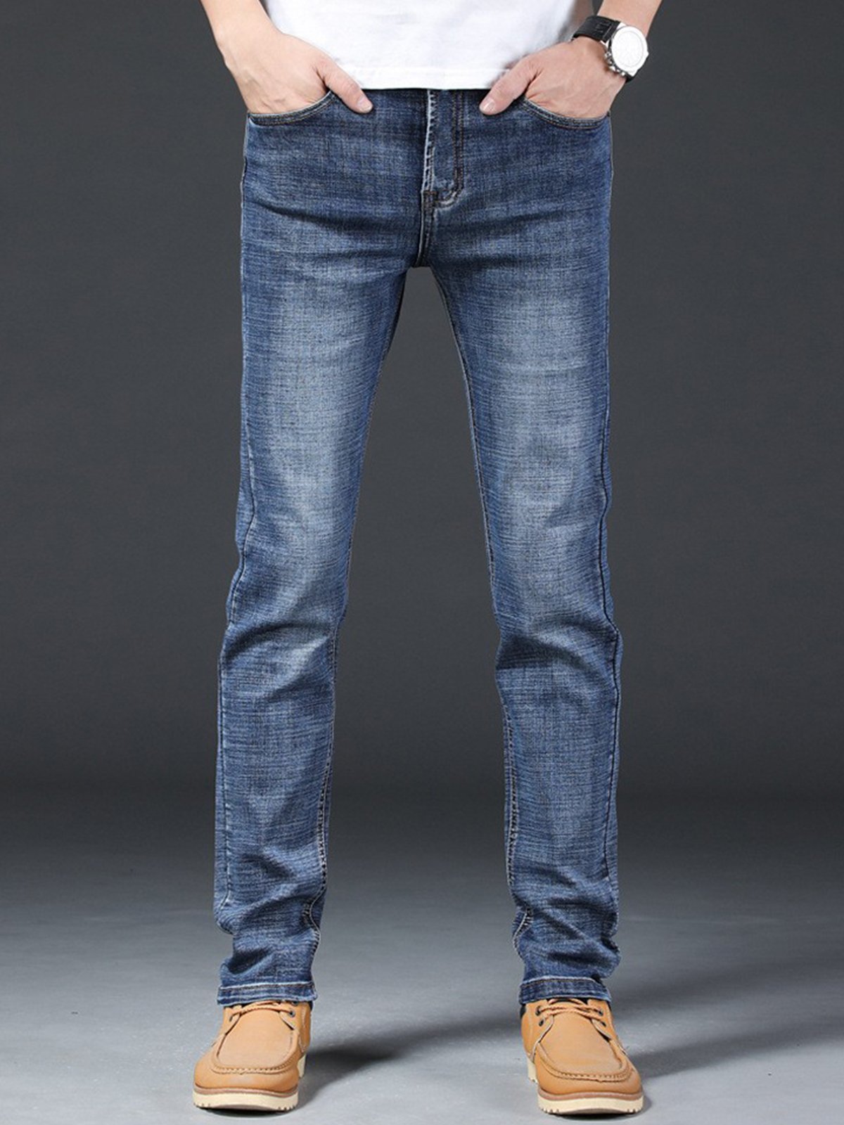 Casual Straight Regular Fit Jeans-Zittor