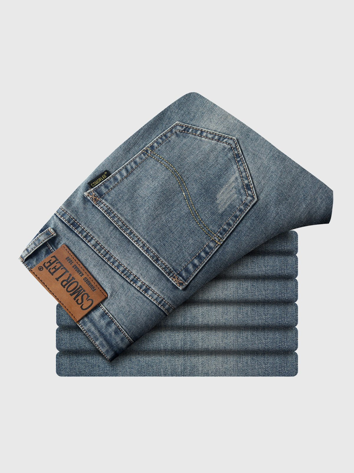 Casual Straight Regular Fit Jeans-Zittor