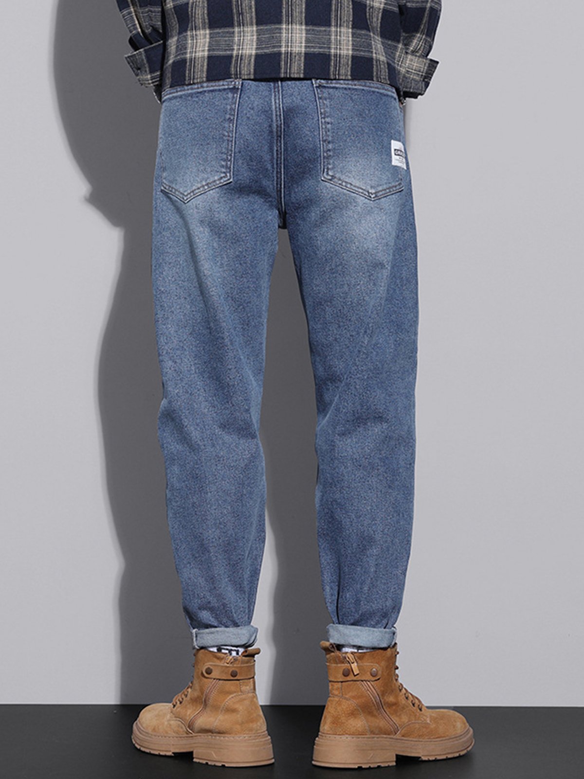 M's Vintage Casual Taper Loose Fit Jeans-Zittor