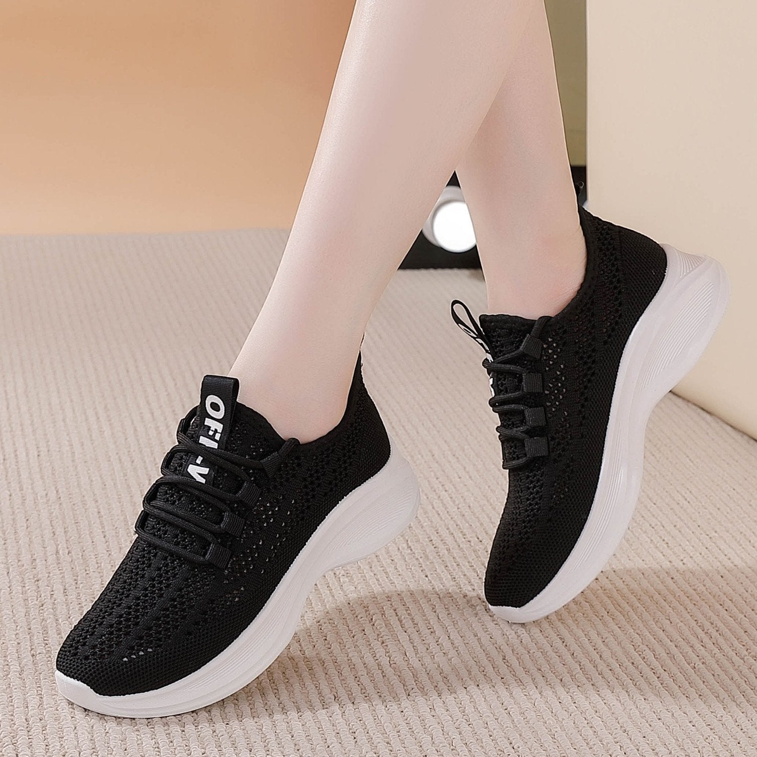 Casual mesh comfortable moccasins running shoes