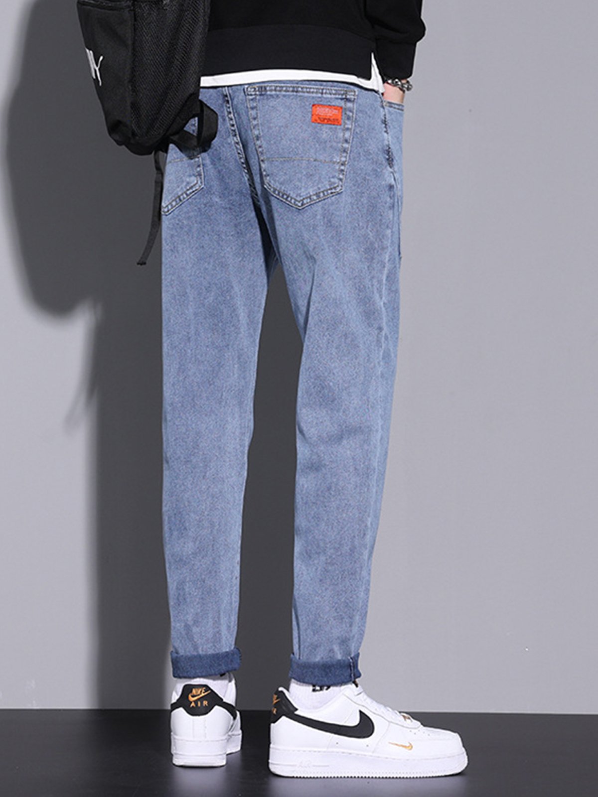 M's Vintage Casual Taper Loose Fit Jeans-Zittor