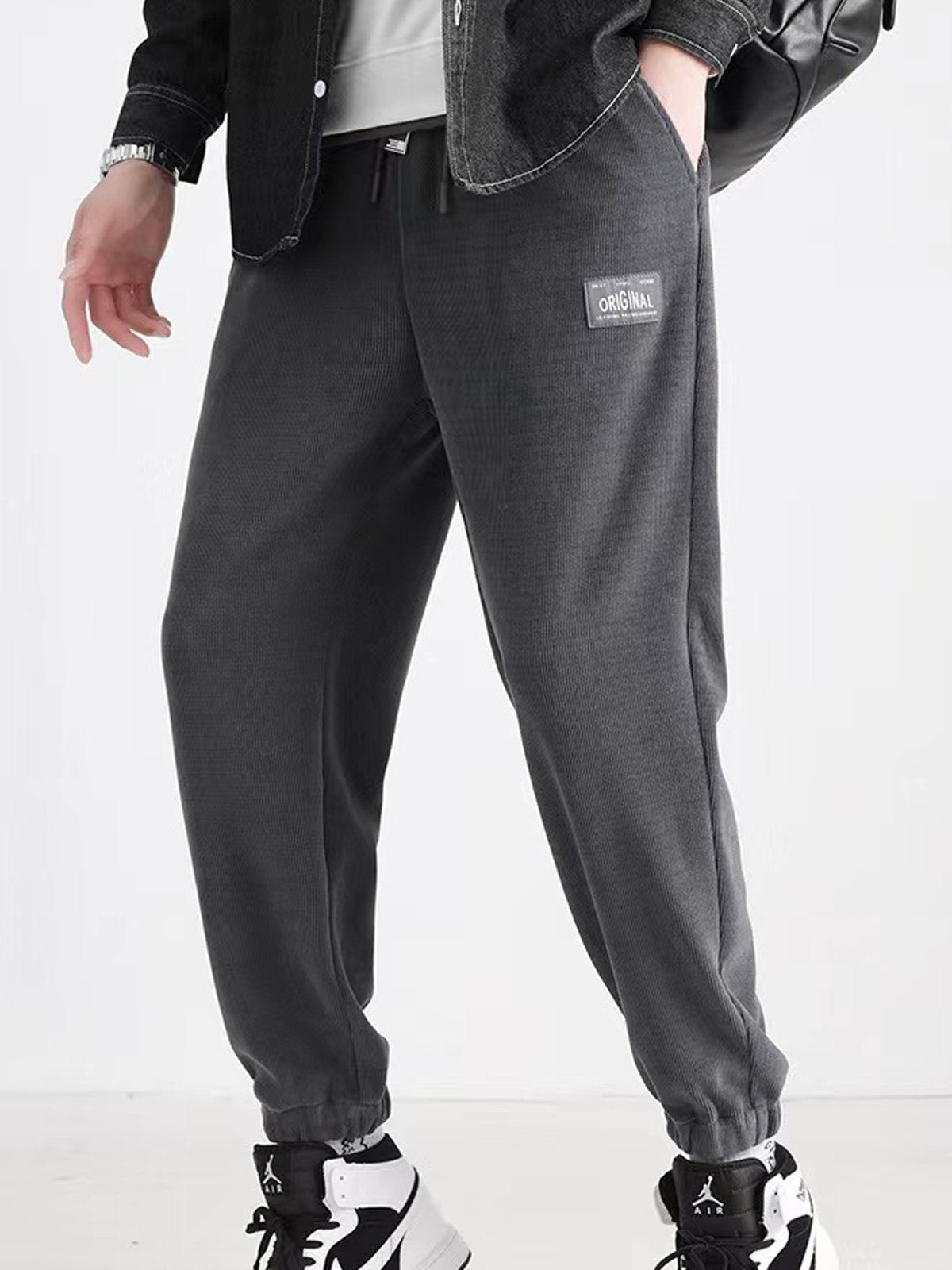 M's Drawstring Fleece Sweatpants-Zittor