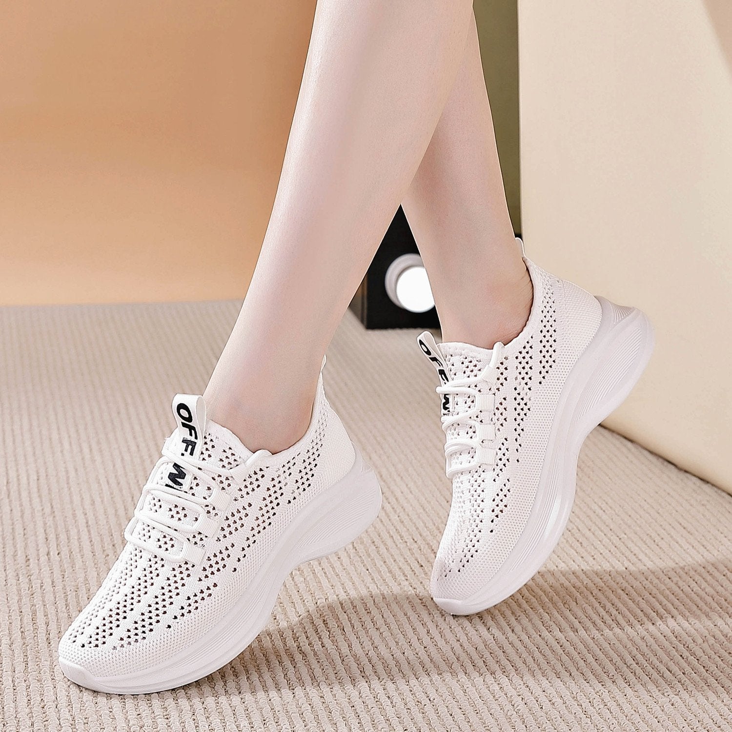 Casual mesh comfortable moccasins running shoes