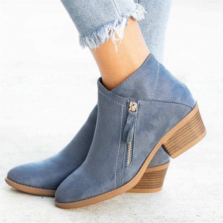 Winter new women's boots side zipper