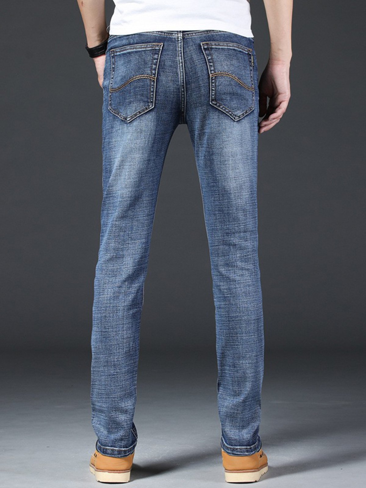Casual Straight Regular Fit Jeans-Zittor
