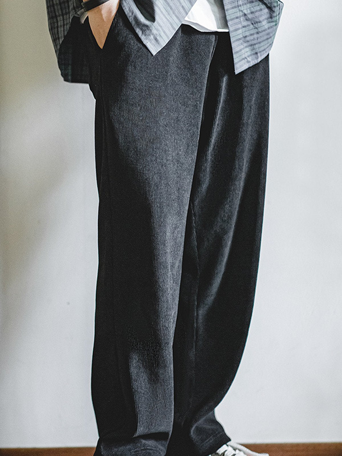 M's Corduroy Drooping Textured Pants-Zittor
