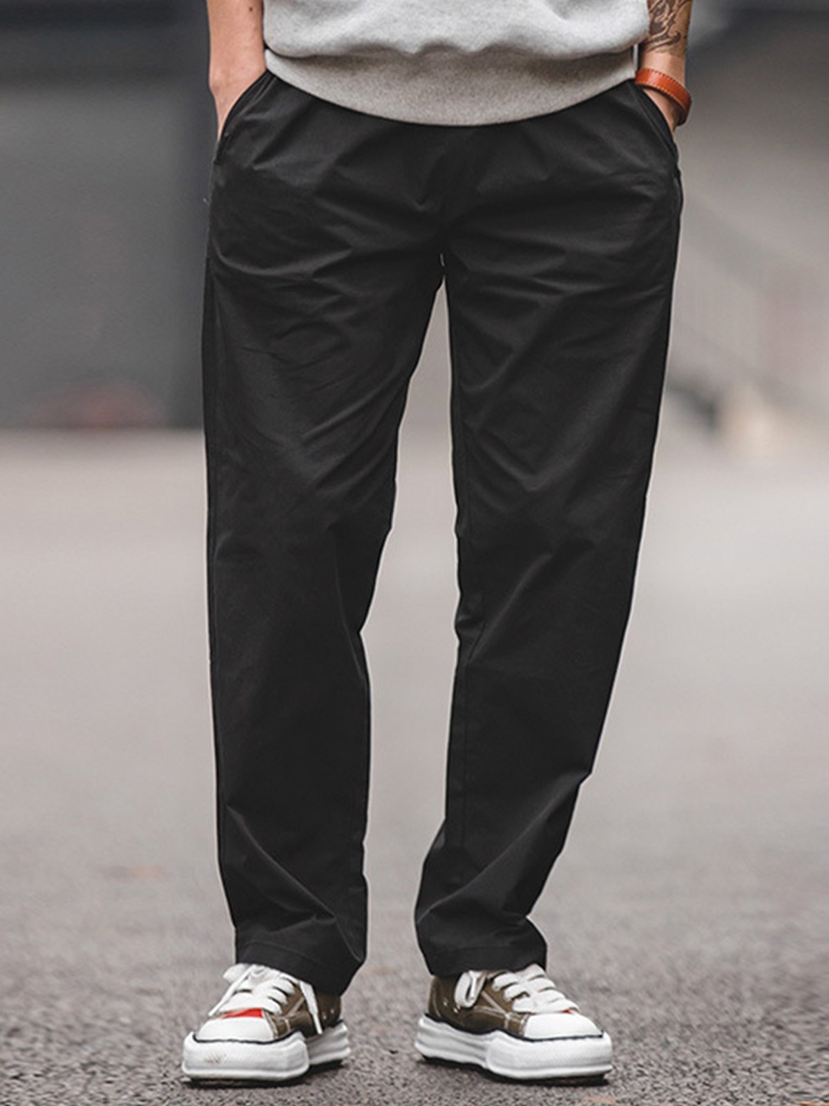 M's Relaxed Fit Solid Tapered Pants-Zittor