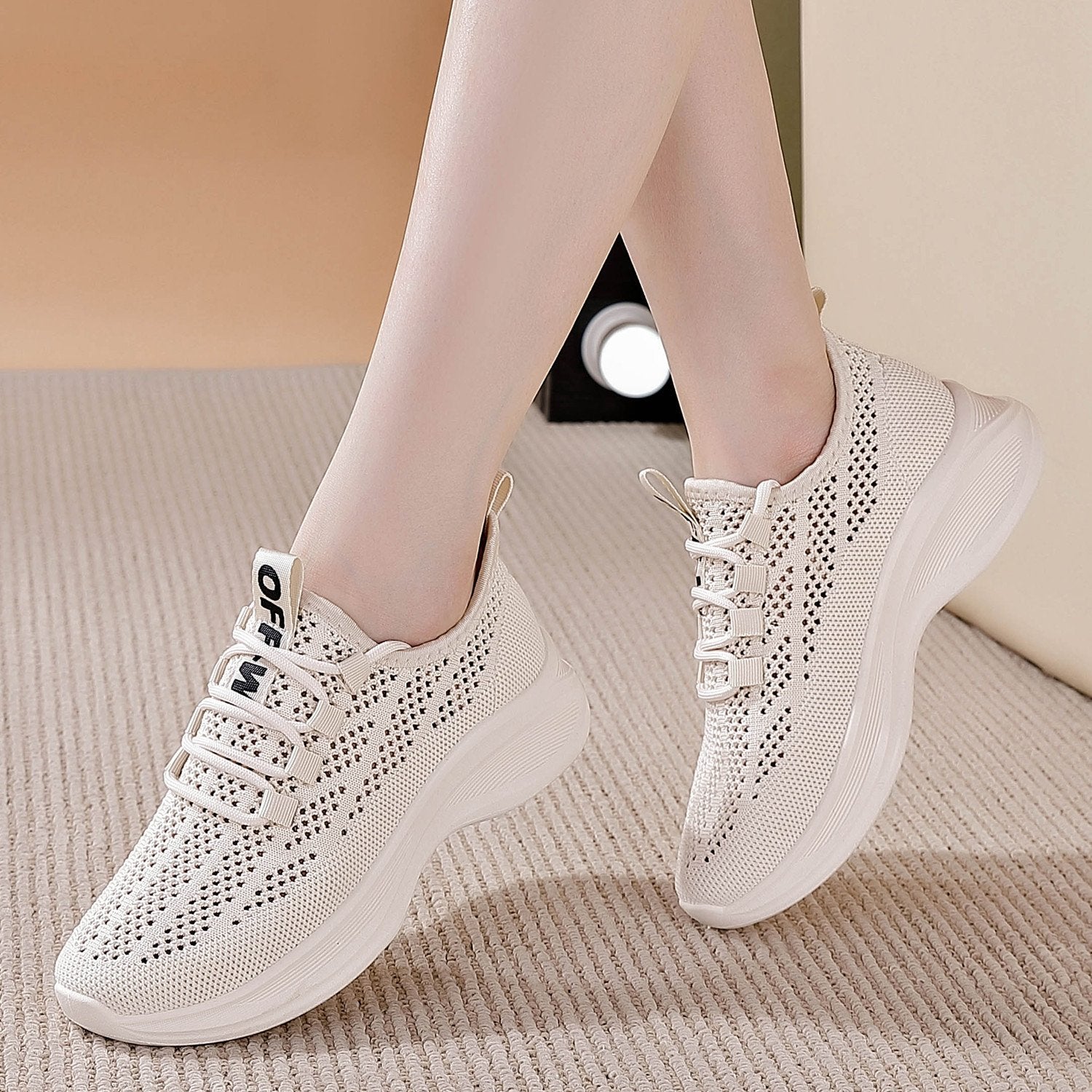 Casual mesh comfortable moccasins running shoes