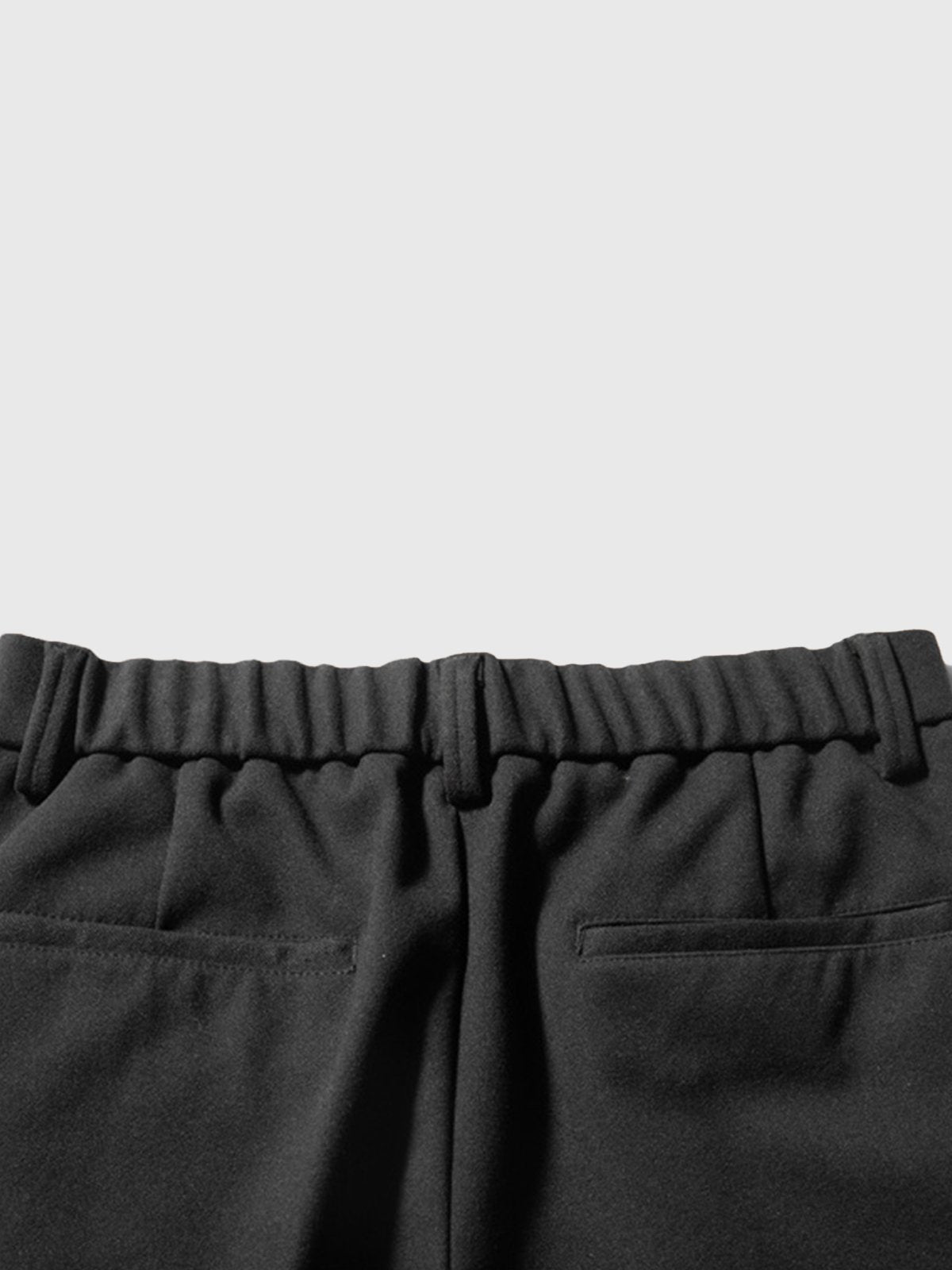 Thick Casual Back Elastic Waist Taper Suit Pants-Zittor