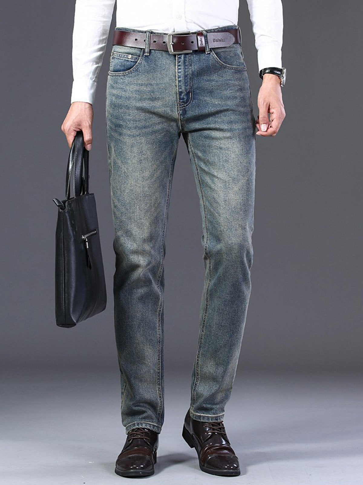 Casual Straight Regular Fit Jeans-Zittor