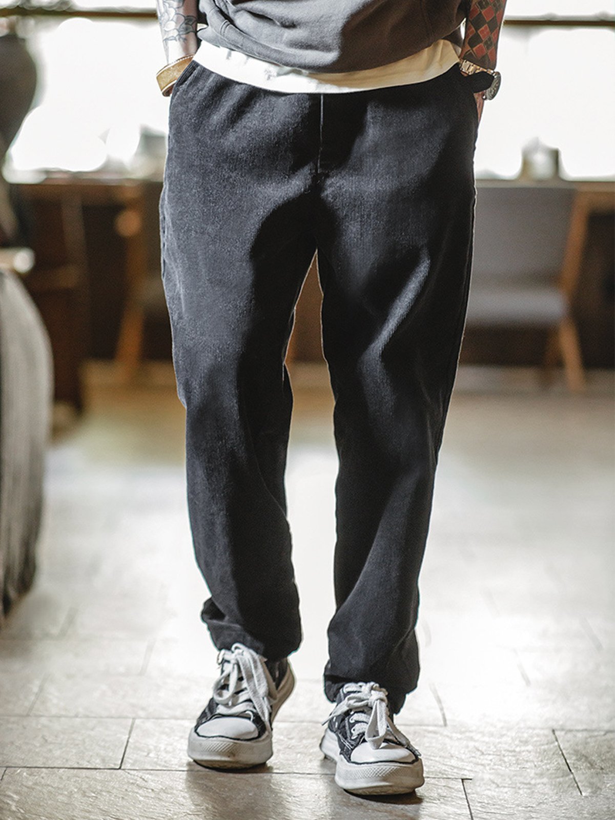 M's Corduroy Relaxed Fit Straight Pants-Zittor