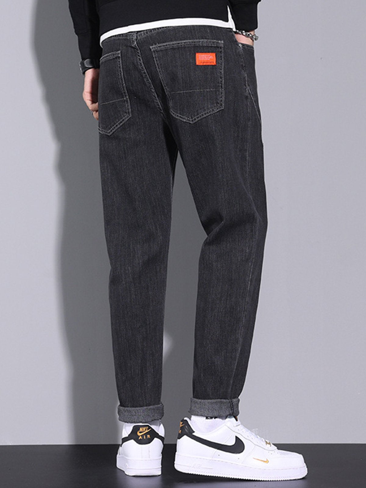 M's Vintage Casual Taper Loose Fit Jeans-Zittor