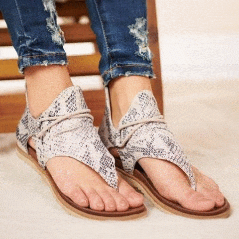 Super Posh Gladiator Comfy Sandals, Flat Heel Slip-on Shoes With Zipper, 2020 Design