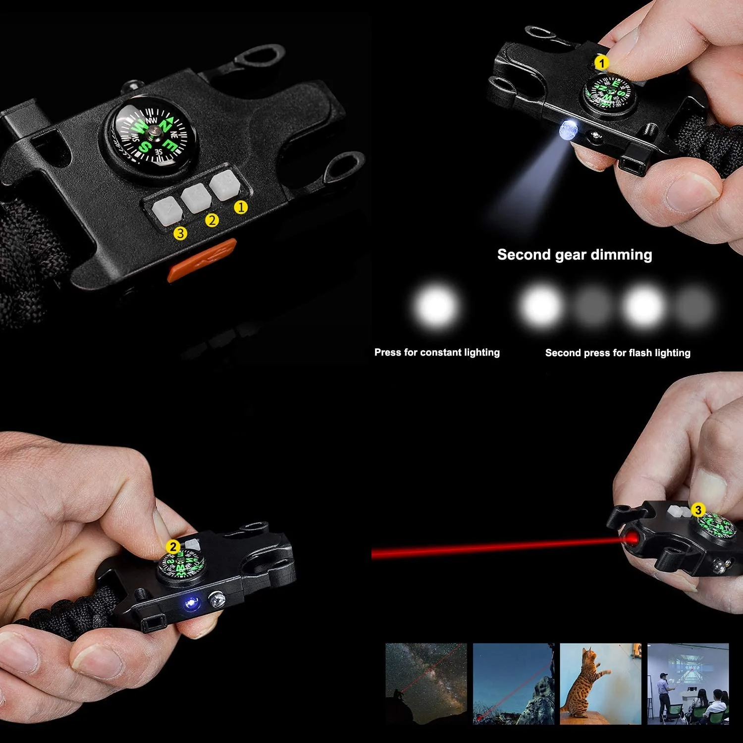 7-In-1-Paracord Wilderness Bracelet