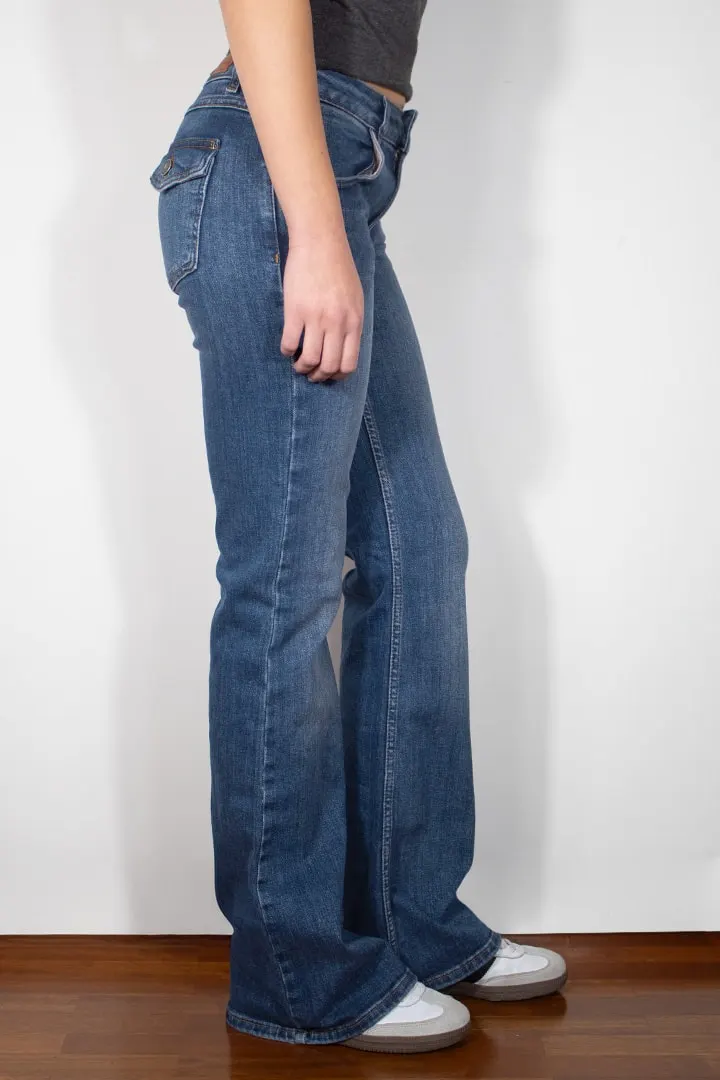 Low waist flared jeans