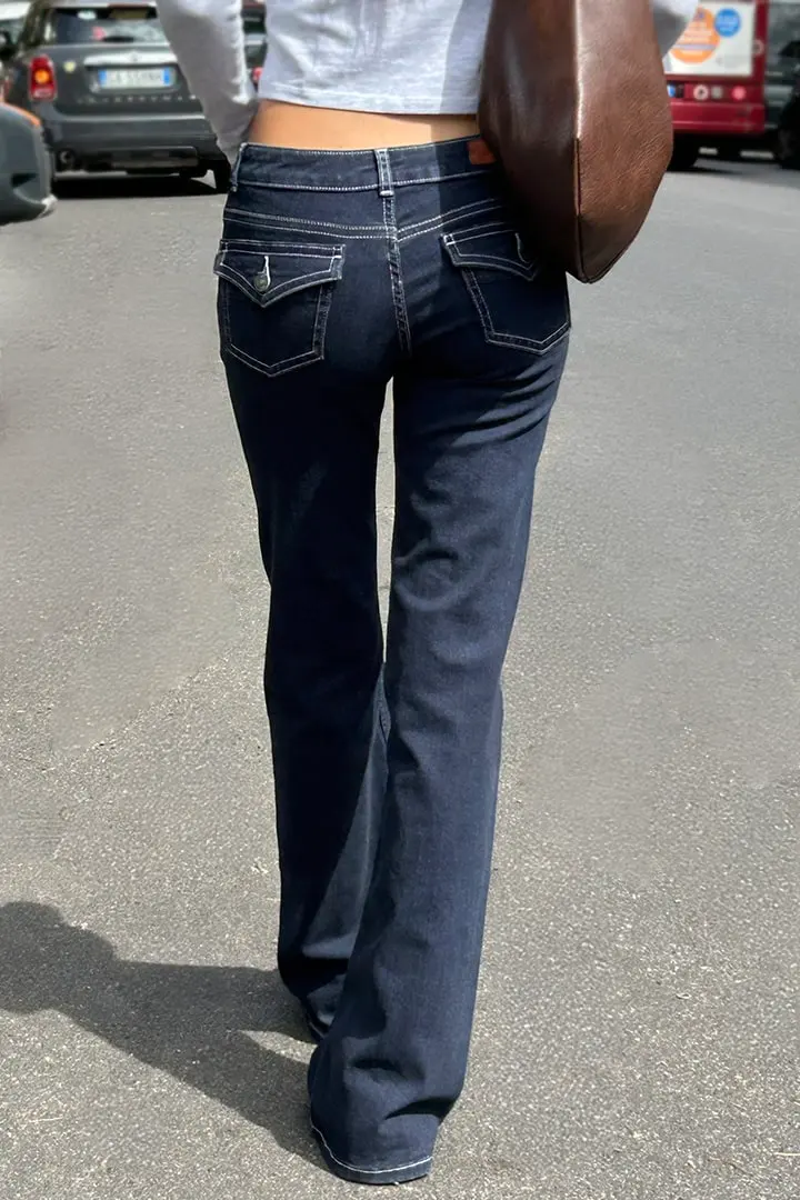 Low waist flared jeans